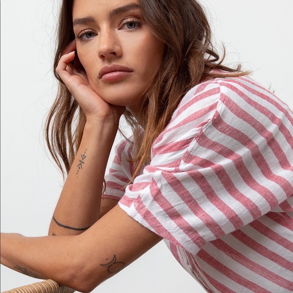 THEA - CARMINE STRIPE Rails Blouse - Picture 4 of 4